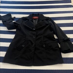 MM Essentials Marc Mattis Women's Black Trench Coat M